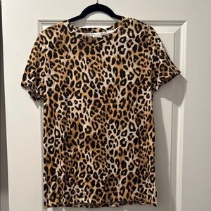 PINK Leopard Print Women's Top